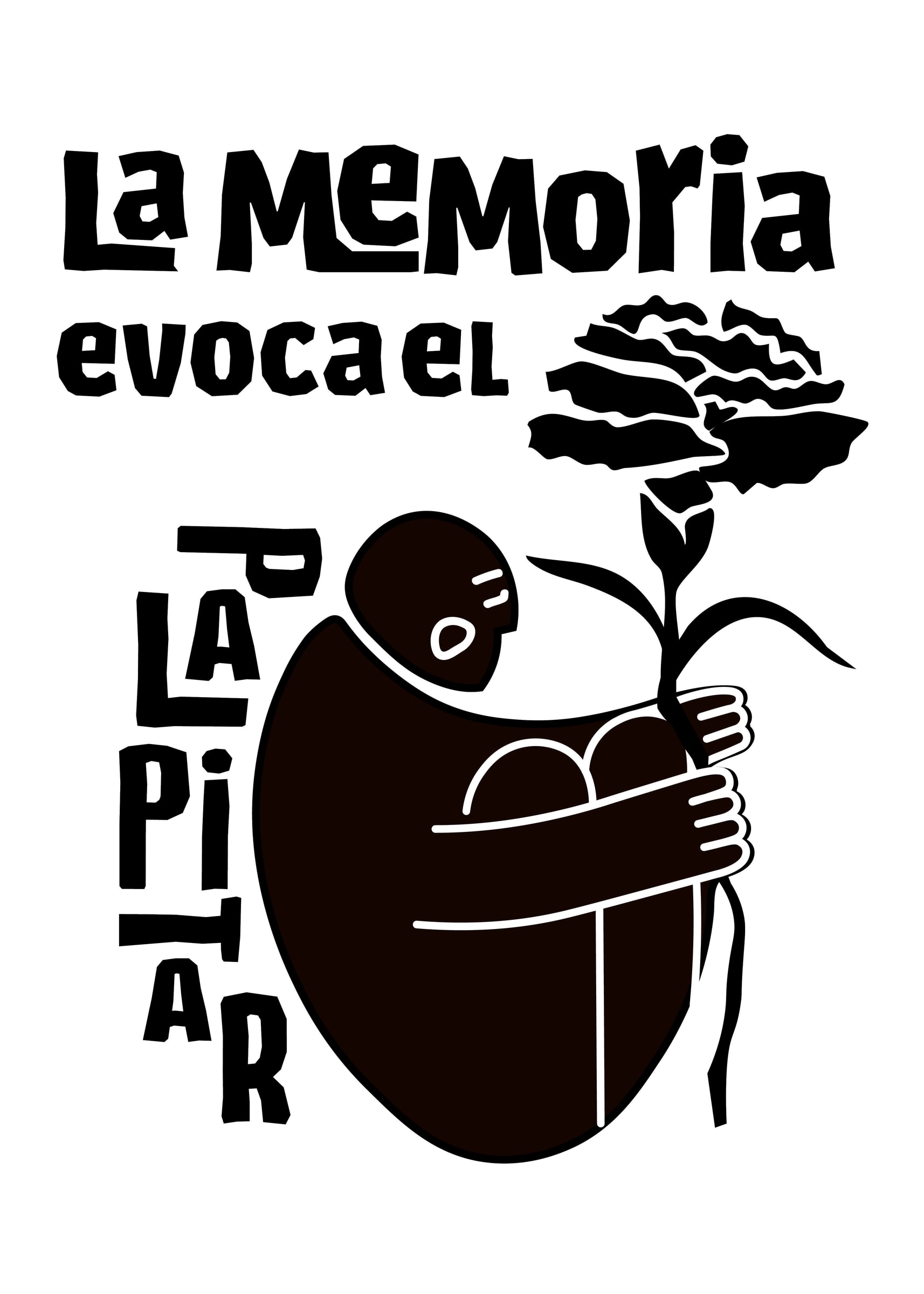El mismo afiche impreso en una sola tinta negra.